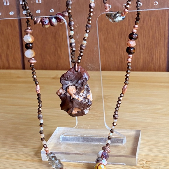 Gobi Desert Agate Multi Gemstone Necklace - Picture 7 of 9